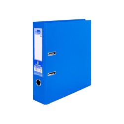 CLASSEUR LEVIER LIDERPAPEL A4 DOCUMENTA CARTON REMBORDÉ 1,9MM DOS 75MM RADO MÉTALLIQUE COLORIS BLEU