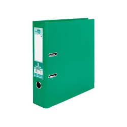 CLASSEUR LEVIER LIDERPAPEL A4 DOCUMENTA CARTON REMBORDÉ 1,9MM DOS 75MM RADO MÉTALLIQUE COLORIS VERT