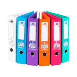 CLASSEUR LEVIER LIDERPAPEL A4 DOCUMENTA CARTON REMBORDÉ 1,9MM DOS 75MM RADO MÉTALLIQUE COLORIS ASSORTIS TRENDING