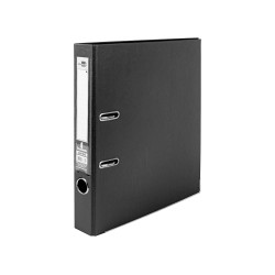 CLASSEUR LEVIER LIDERPAPEL A4 DOCUMENTA CARTON REMBORDÉ 1,9MM DOS 52MM RADO MÉTALLIQUE COLORIS NOIR