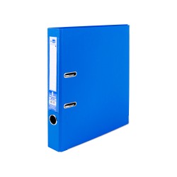 CLASSEUR LEVIER LIDERPAPEL A4 DOCUMENTA CARTON REMBORDÉ 1,9MM DOS 52MM RADO MÉTALLIQUE COLORIS BLEU