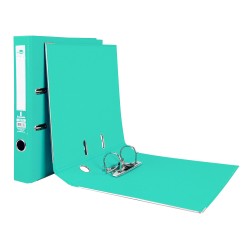 CLASSEUR LEVIER LIDERPAPEL A4 DOCUMENTA CARTON REMBORDÉ 1,9MM DOS 52MM RADO MÉTALLIQUE COLORIS VERT CLAIR