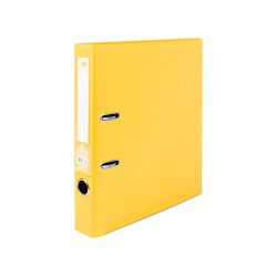 CLASSEUR LEVIER LIDERPAPEL A4 DOCUMENTA CARTON REMBORDÉ 1,9MM DOS 52MM RADO MÉTALLIQUE COLORIS JAUNE
