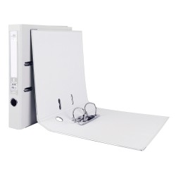 CLASSEUR LEVIER LIDERPAPEL A4 DOCUMENTA CARTON REMBORDÉ 1,9MM DOS 52MM RADO MÉTALLIQUE COLORIS BLANC