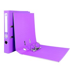 CLASSEUR LEVIER LIDERPAPEL A4 DOCUMENTA CARTON REMBORDÉ 1,9MM DOS 52MM RADO MÉTALLIQUE COLORIS LILAS