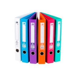 CLASSEUR LEVIER LIDERPAPEL A4 DOCUMENTA CARTON REMBORDÉ 1,9MM DOS 52MM RADO MÉTALLIQUE COLORIS ASSORTIS TRENDING