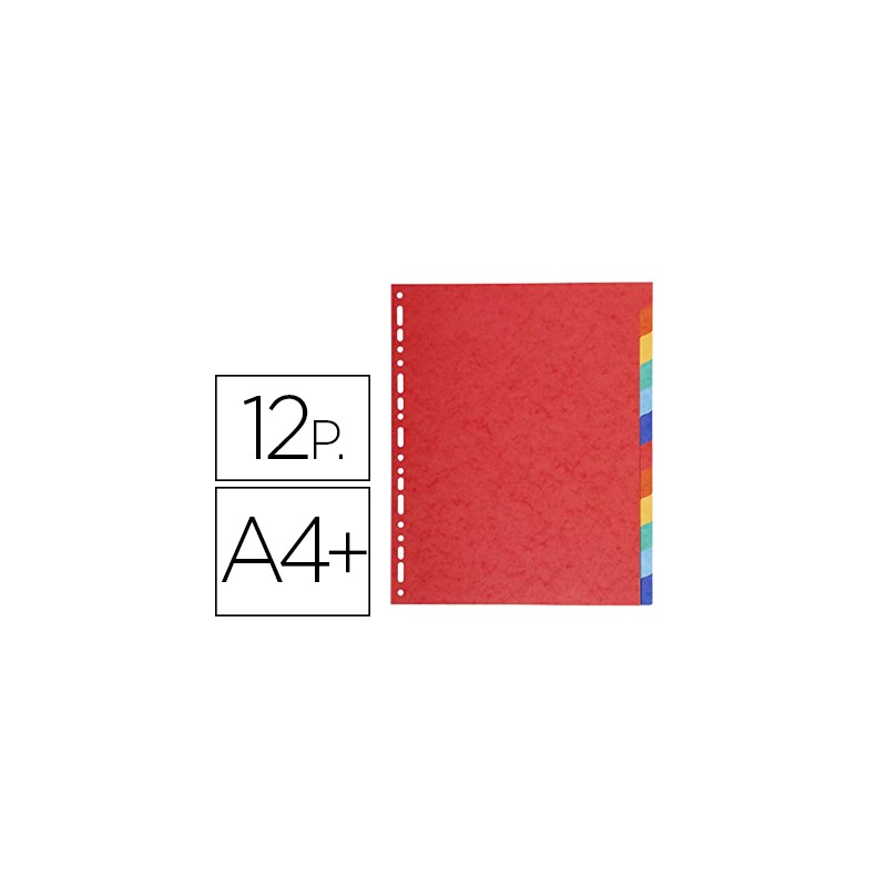 INTERCALAIRE EXACOMPTA CARTE MARBRÉE RECYCLÉE 220G 12 POSITIONS XXL COLORIS VIFS