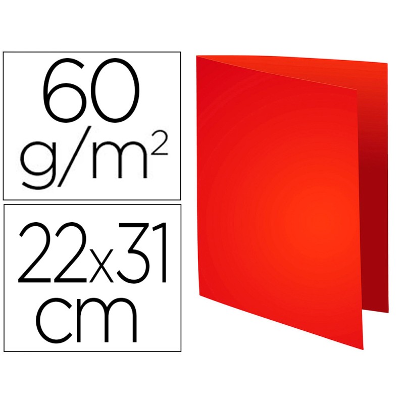 SOUS-CHEMISE EXACOMPTA SUPER 60 22X31CM COLORIS ROUGE PAQUET 250 UNITÉS