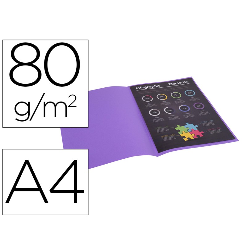 SOUS-CHEMISE EXACOMPTA ROCK'S 220X310MM 80G COLORIS VIOLET PACK 100 UNITÉS
