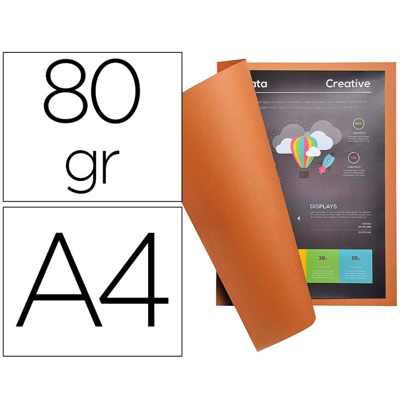 SOUS-CHEMISES EXACOMPTA ROCK"S 80G TEINTES VIVES POUR A4 DIM. 220X310MM - PAQUET DE 100 U