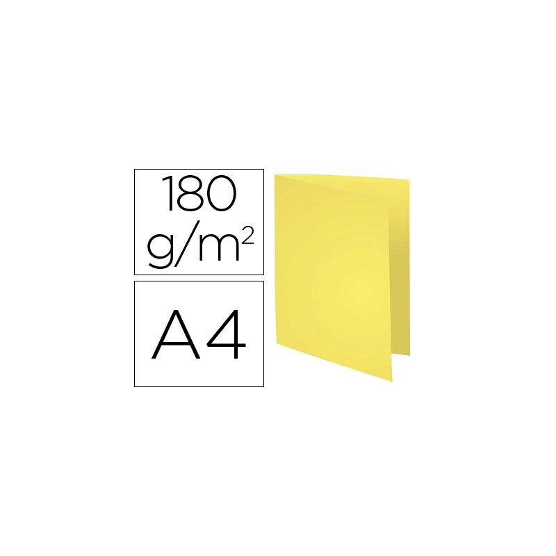 CHEMISE EXACOMPTA FOREVER CARTE SEMI RIGIDE RECYCLÉE 240X320MM 180G COLORIS JAUNE LOT 100 UNITÉS