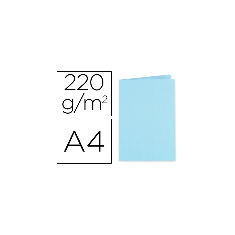 CHEMISE EXACOMPTA FOREVER CARTE RECYCLÉE 220G A4 24X32CM COLORIS BLEU CLAIR PAQUET 100 UNITÉS