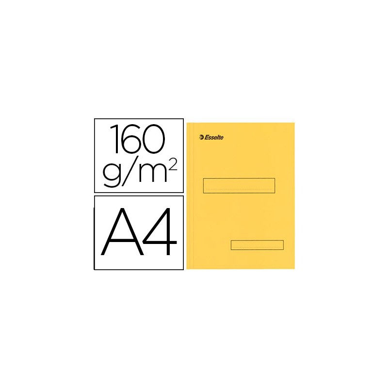 SOUS-CHEMISE ESSELTE CARTON KRAFT 160G 230X310MM A4 2 RABATS COLORIS JAUNE