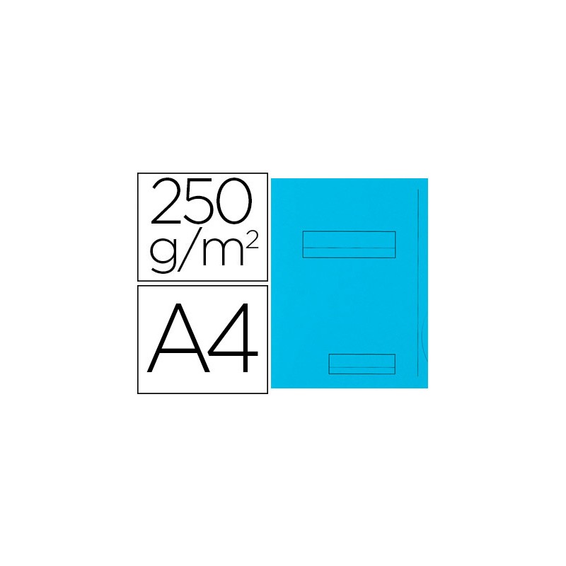 CHEMISE EXACOMPTA SUPER CARTE SEMI RIGIDE 240X320MM 210G IMPRIMÉE 2 RABATS COLORIS BLEU CLAIR LOT 50 UNITÉS
