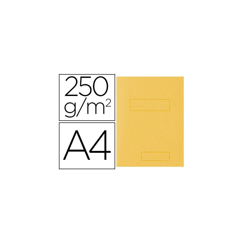 CHEMISE EXACOMPTA SUPER CARTE SEMI RIGIDE 240X320MM 210G IMPRIMÉE 2 RABATS COLORIS CANARI LOT 50 UNITÉS