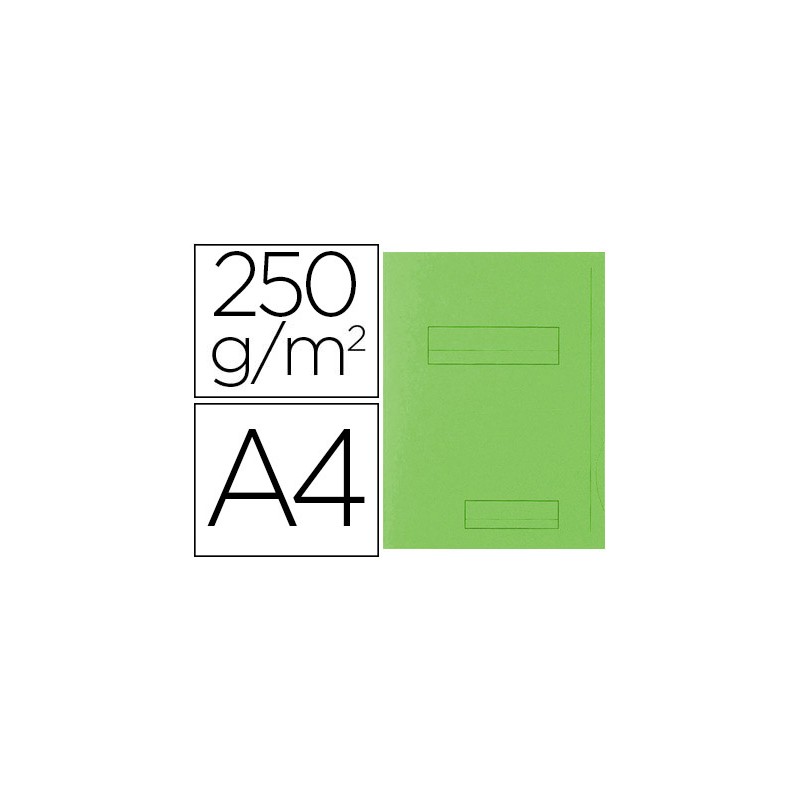 CHEMISE EXACOMPTA SUPER CARTE SEMI RIGIDE 240X320MM 210G IMPRIMÉE 2 RABATS COLORIS VERT CLAIR LOT 50 UNITÉS