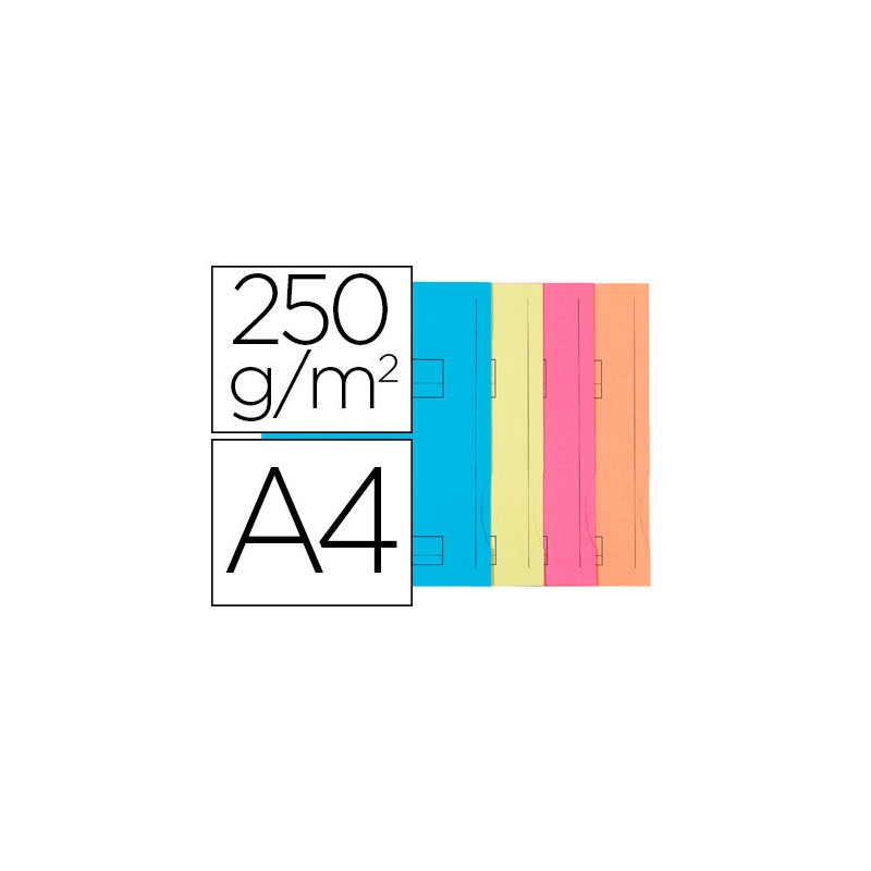 CHEMISE EXACOMPTA SUPER CARTE SEMI RIGIDE 240X320MM 210G IMPRIMÉE 2 RABATS COLORIS ASSORTIS LOT 50 UNITÉS