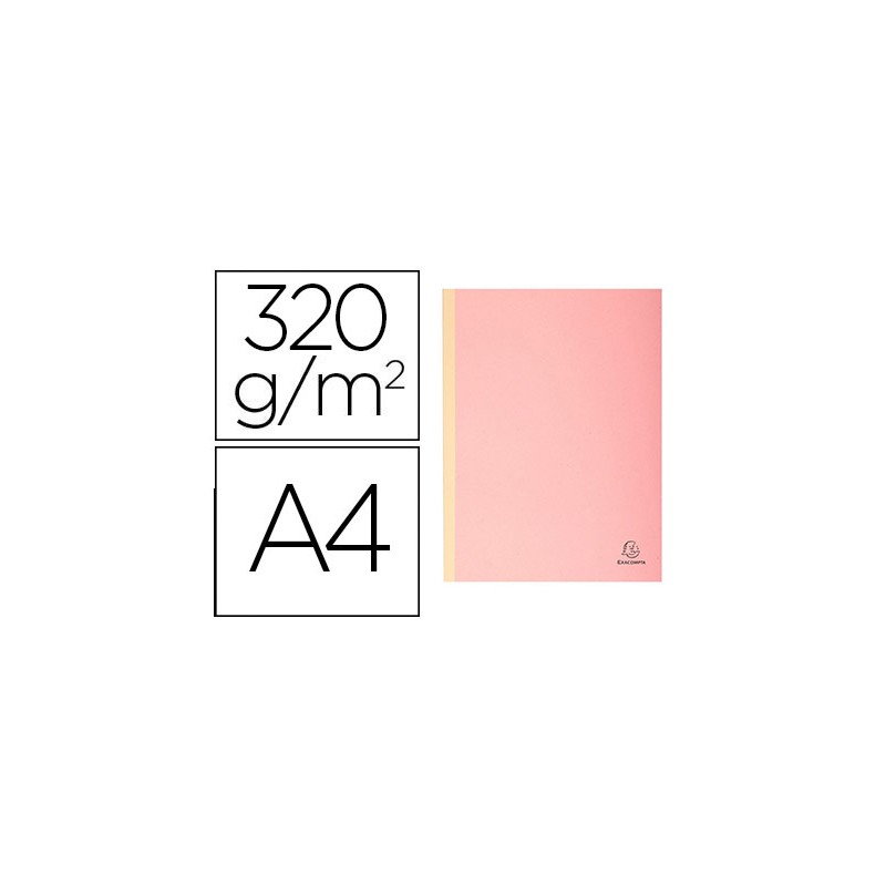 CHEMISE EXACOMPTA CARTE 240X320MM 320G DOCUMENTS A4 210X297MM SOUFFLET DOS TOILÉ 30MM COLORIS ROSE