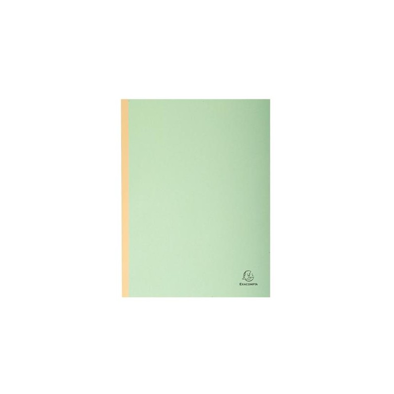 CHEMISE EXACOMPTA CARTE 240X320MM 320G DOCUMENTS A4 210X297MM SOUFFLET DOS TOILE 30MM COLORIS VERT PAQUET 25 UNITES