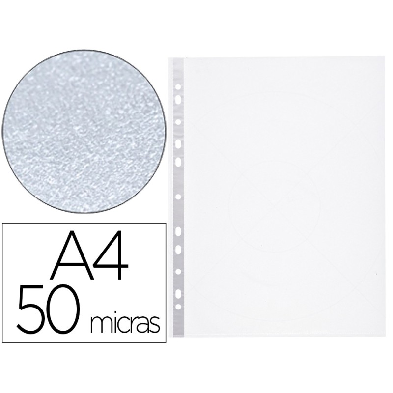 POCHETTE Q-CONNECT POLYPROPYLÈNE GRAINÉ 5/100E ECO PERFORÉE ANTISTATIQUE A4 210X297MM SACHET 10 UNITÉS