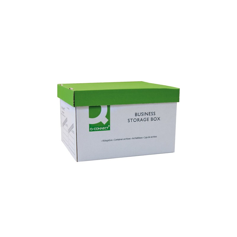 BOÎTE ARCHIVAGE DÉFINITIF Q-CONNECT CARTON POUR 3 BOÎTES A4 DOS 100MM MONTAGE MANUEL 327X387X250MM