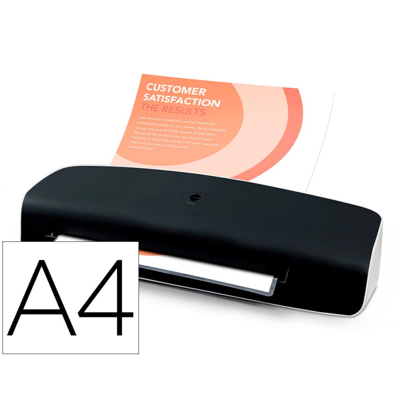 PLASTIFIEUSE Q-CONNECT À CHAUD PROFESSIONELLE 75/125MC A4 TECHNOLOGIE 2 ROULEAUX VITESSE 300MM/MIN
