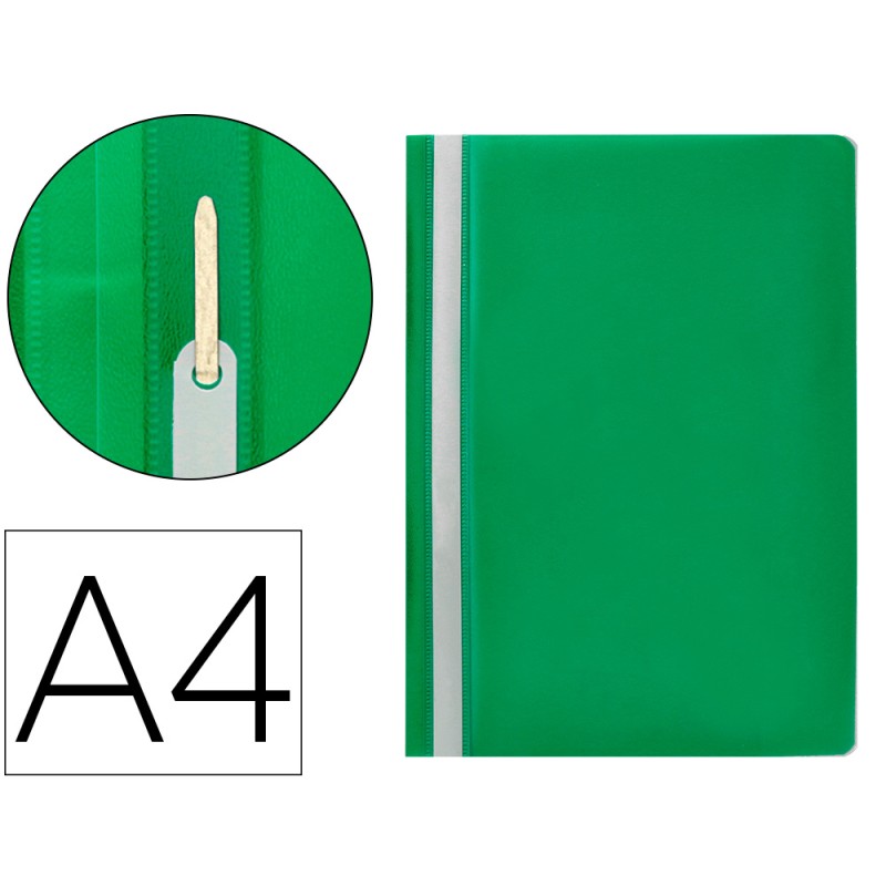 CHEMISE PRÉSENTATION Q-CONNECT À LAMELLES POLYPROPYLÈNE 18/100E DOCUMENT PERFORÉ A4 30F PORTE-ÉTIQUETTE COLORIS VERT