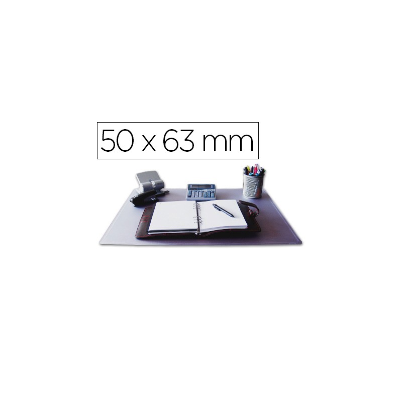 SOUS-MAIN Q-CONNECT PP ANTI-É BLOUISSEMENT 50X63CM COLORIS TRANSPARENT