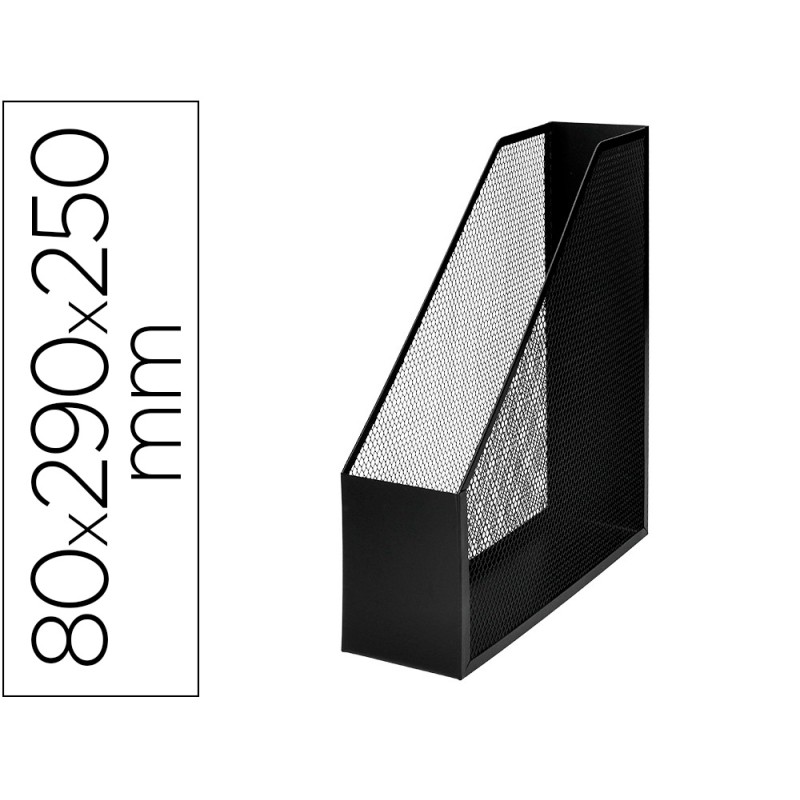 PORTE-REVUES Q-CONNECT MÉTAL MESH MAILLE MÉTALLIQUE 250X79X289MM COLORIS NOIR