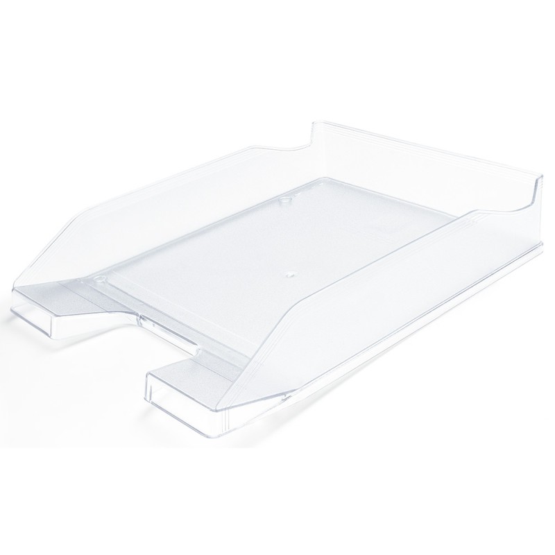 CORBEILLE À COURRIER Q-CONNECTPOLYPROPYLÈNE DOCUMENTS A4+ 240X320MM EMPILABLE 350X255X65MM COLORIS CRISTAL