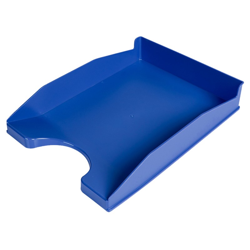 CORBEILLE À COURRIER Q-CONNECTPOLYPROPYLÈNE DOCUMENTS A4+ 245X320MM EMPILABLE 350X255X65MM COLORIS BLEU OPAQUE